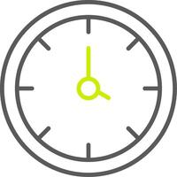 Clock Line Two Color Icon vector
