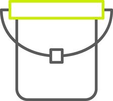 Bucket Line Two Color Icon vector