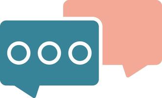 Comments Glyph Two Color Icon vector