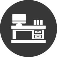 Work Space Glyph Inverted Icon vector