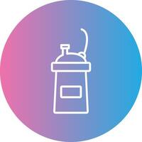 Protein Shake Line Gradient Circle Icon vector