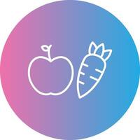 Healthy Eating Line Gradient Circle Icon vector