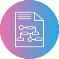 Arrangment Line Gradient Circle Icon vector