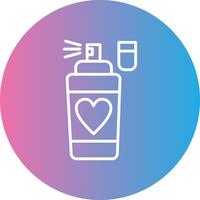 Perfume Line Gradient Circle Icon vector