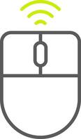 Wireless Mouse Line Two Color Icon vector