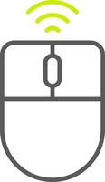 Wireless Mouse Line Two Color Icon vector