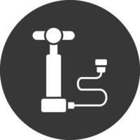 Air Pump Glyph Inverted Icon vector