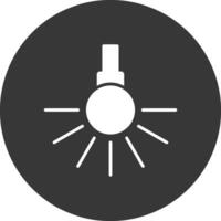 faro glifo invertido icono vector