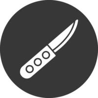 icono de glifo de cuchillo invertido vector