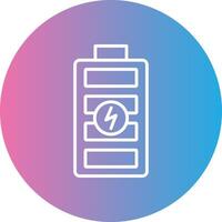 Battery Line Gradient Circle Icon vector