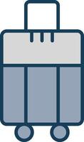 Luggage Line Filled Grey Icon vector