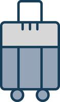 Luggage Line Filled Grey Icon vector