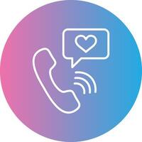 Telephone Line Gradient Circle Icon vector