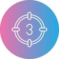 Countdown Line Gradient Circle Icon vector