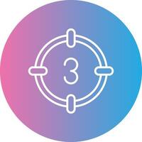 Countdown Line Gradient Circle Icon vector