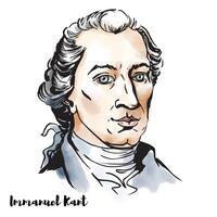 Immanuel Kant Portrait vector