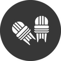 Knee Pads Glyph Inverted Icon vector