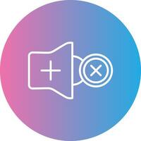 Mute Line Gradient Circle Icon vector