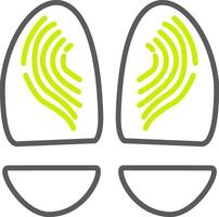 Footprint Line Two Color Icon vector