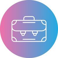 Briefcase Line Gradient Circle Icon vector