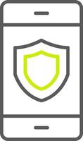 Security Line Two Color Icon vector