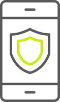 Security Line Two Color Icon vector