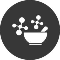 Bowl Glyph Inverted Icon vector