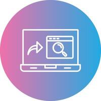 Browser Line Gradient Circle Icon vector