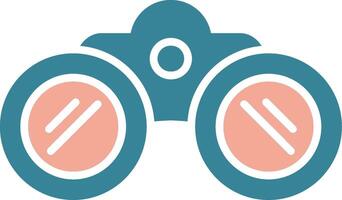 Binoculars Glyph Two Color Icon vector