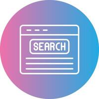 Search Bar Line Gradient Circle Icon vector