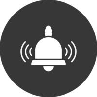Bell Glyph Inverted Icon vector