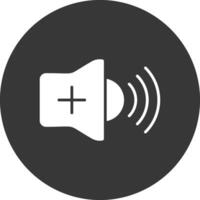 Volume Glyph Inverted Icon vector