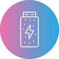 Battery Status Line Gradient Circle Icon vector