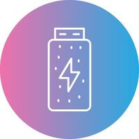 Battery Status Line Gradient Circle Icon vector