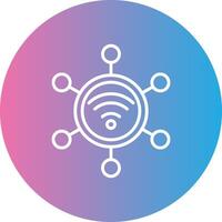 Connection Line Gradient Circle Icon vector