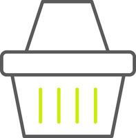 Basket Line Two Color Icon vector