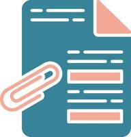 Document Glyph Two Color Icon vector