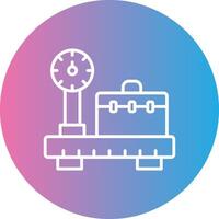 escamas línea degradado circulo icono vector