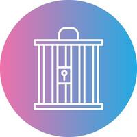 Cage Line Gradient Circle Icon vector