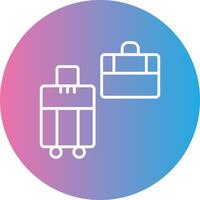 Bags Line Gradient Circle Icon vector