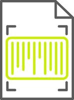 Barcode Line Two Color Icon vector