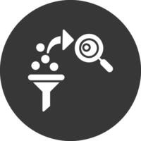 Funnel Glyph Inverted Icon vector