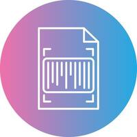 Barcode Line Gradient Circle Icon vector