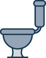Toilet Line Filled Grey Icon vector