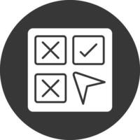 Selection Glyph Inverted Icon vector