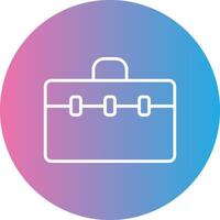 Suitcase Line Gradient Circle Icon vector