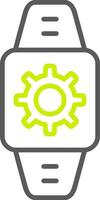 Smartwatch Line Two Color Icon vector