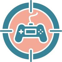 Shooting Game Glyph Two Color Icon vector