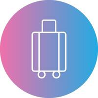 Luggage Line Gradient Circle Icon vector