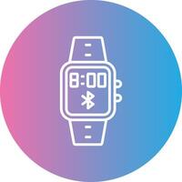 Bluetooth Line Gradient Circle Icon vector